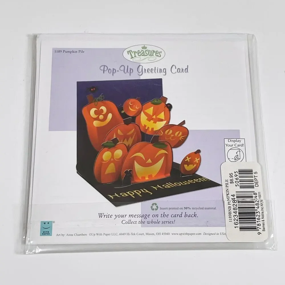 Treasures Halloween Pop-Up Greeting Card Set of 4